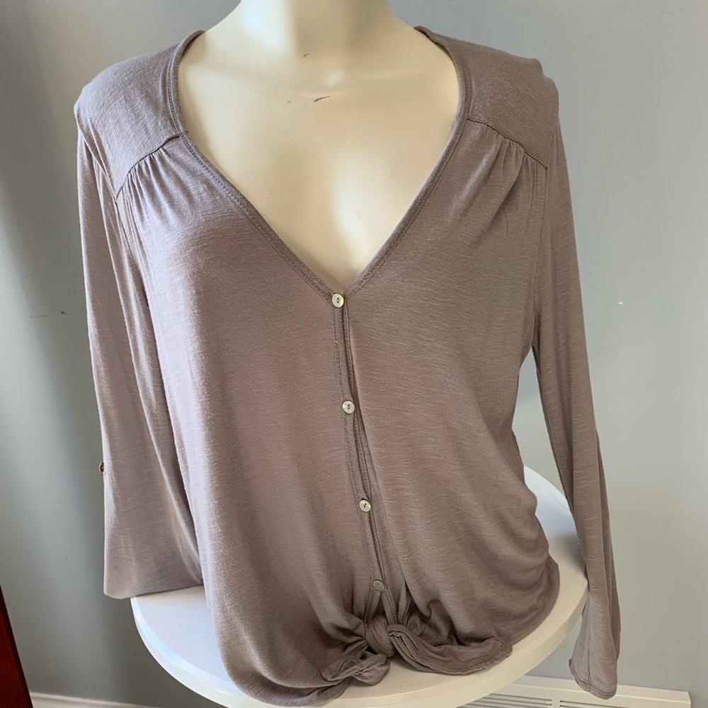 MAX STUDIO Button down top with Waist Tie
